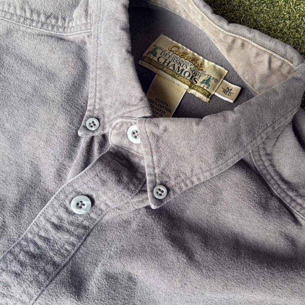 Cabela-s Men's Grey and Purple Shirt